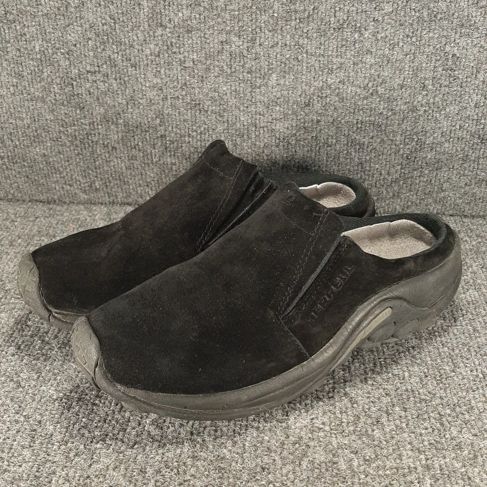 Merrell Jungle Moc Shoes Mens Size 8 Black Suede Slip On Comfort Walking Casual